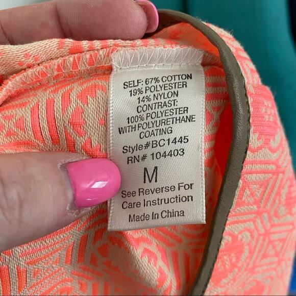 JOA Jacquard Metallic Neon Mini Skirt - Picture 4 of 5